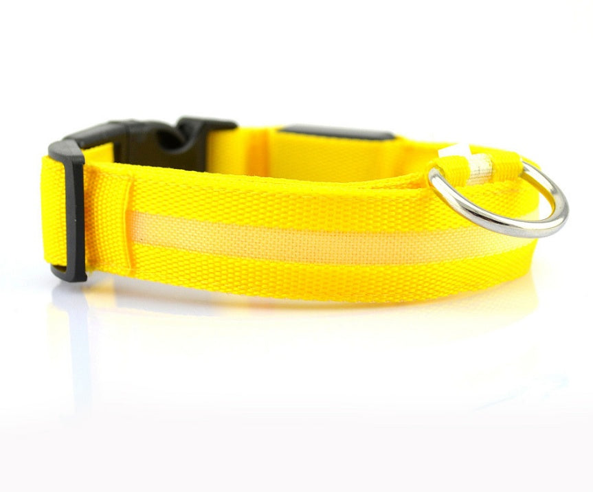 Sainishops™Nylon LED Pet Dog Luminous Collar Night Safety Flashing