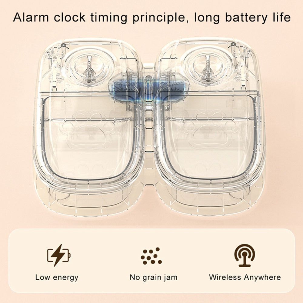 Smart Food Dispenser For Cats Dogs Timer Stainless Steel Bowl