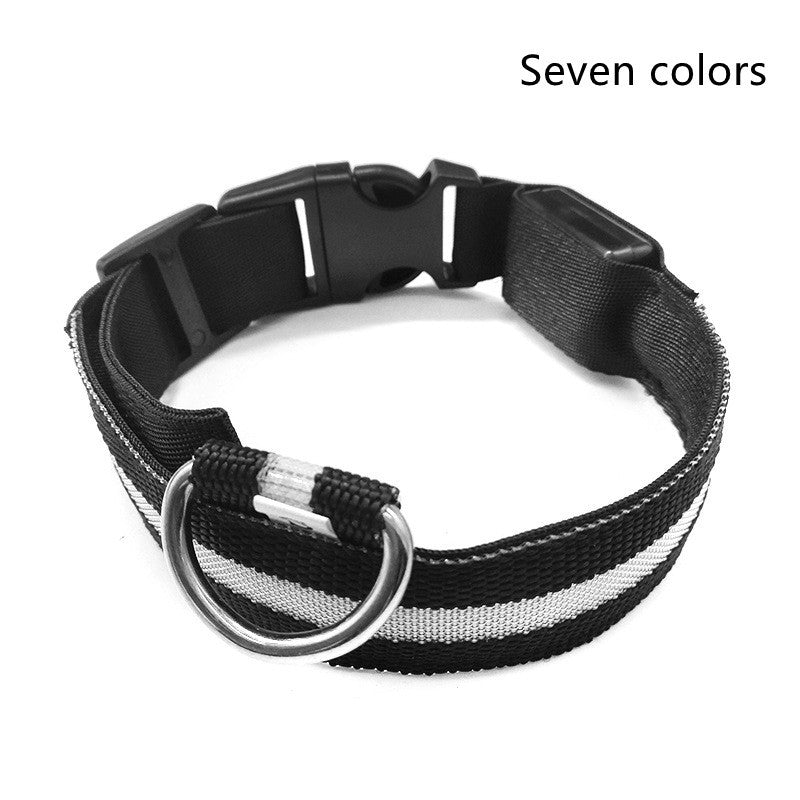 Sainishops™Nylon LED Pet Dog Luminous Collar Night Safety Flashing