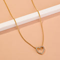 Diamond Necklace With A Hollow Heart