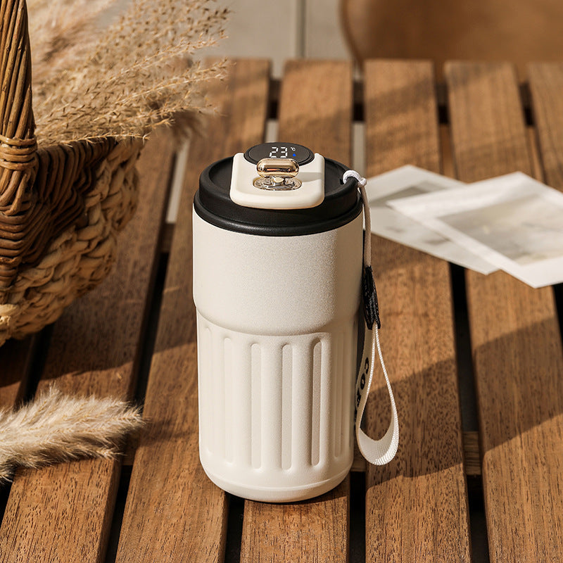 Sainishops™Smart Digital Thermal Bottle Portable Coffee Mug Stainless 450ml