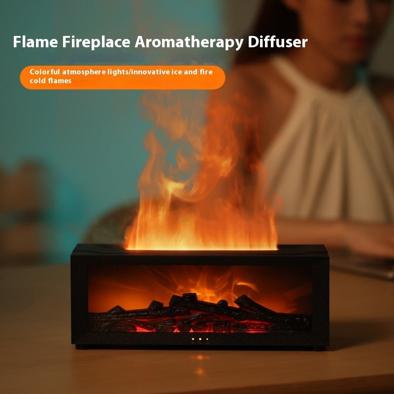 Sainishops™Flame Aromatherapy Diffuser 3D Fireplace Humidifier