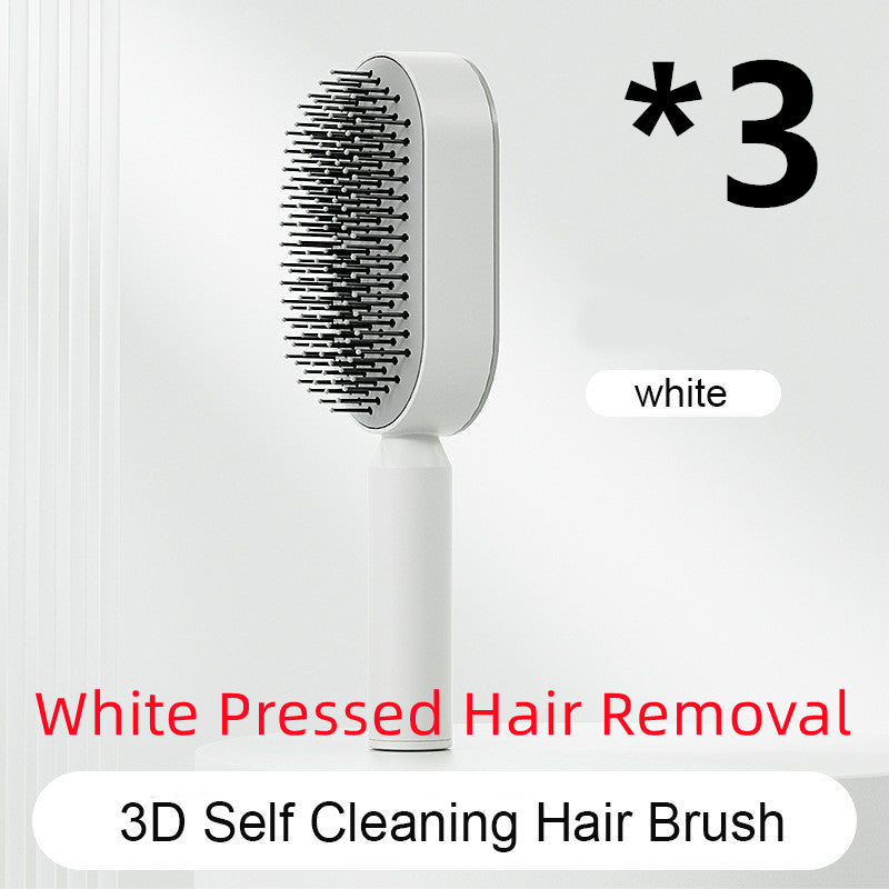 Self Cleaning Hair Brush Anti-Static Scalp Massage Comb