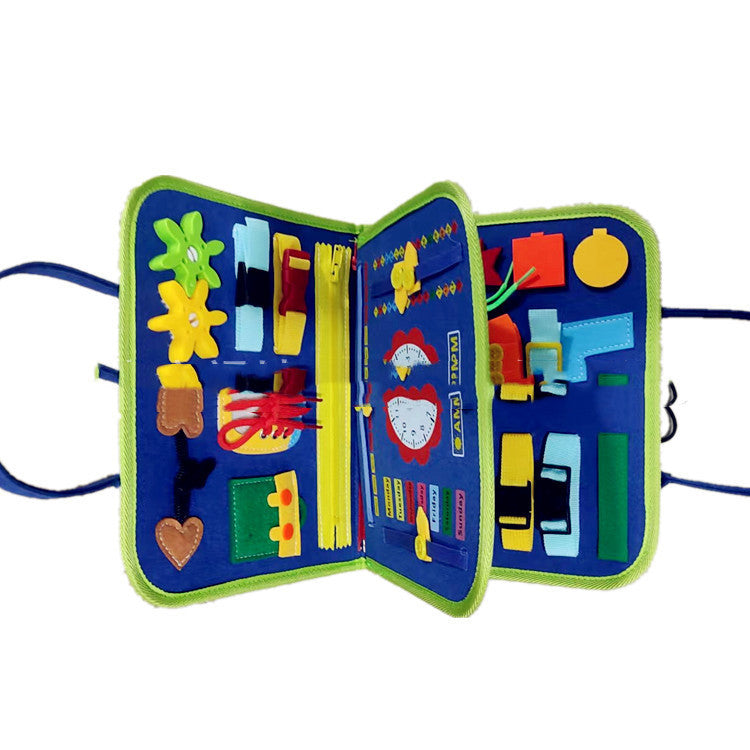 Sainishops™New Busy Book Children s Busy Board Dressing And Buttoning Learning Baby