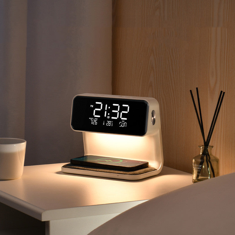 Creative Smart Bedside 3 in 1 Lamp Charger & Clock