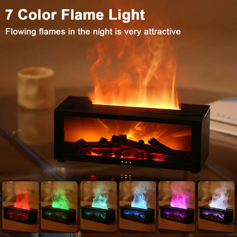 Sainishops™Flame Aromatherapy Diffuser 3D Fireplace Humidifier