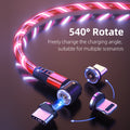 540° Magnetic Fast Charging Cable  LED USB Type C iPhone