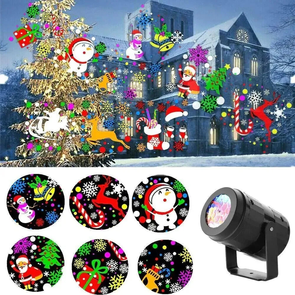 Christmas Snowflake Projector Light | LED Rotating Xmas Decor
