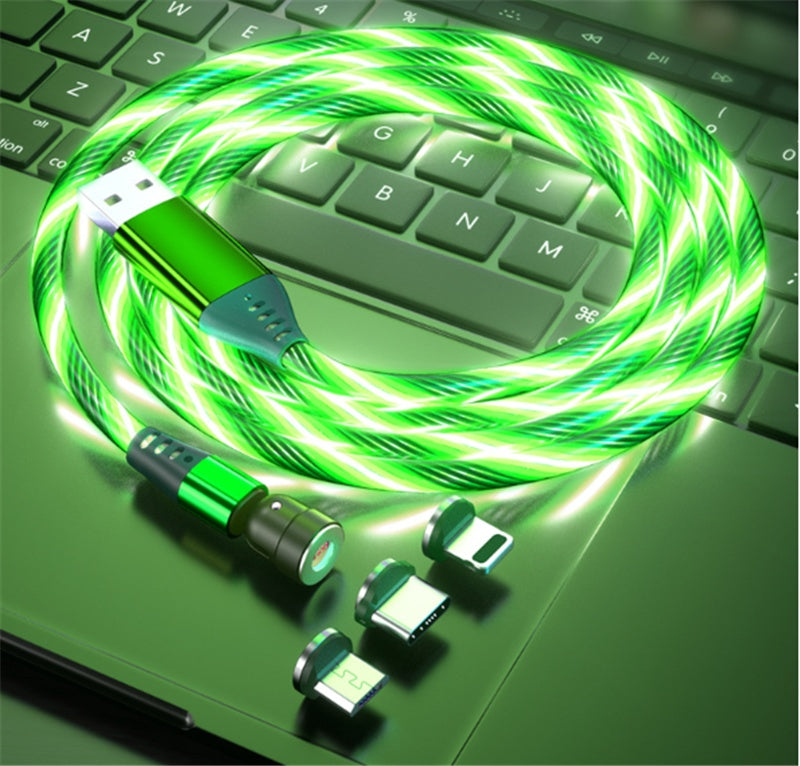 540° Magnetic Fast Charging Cable  LED USB Type C iPhone