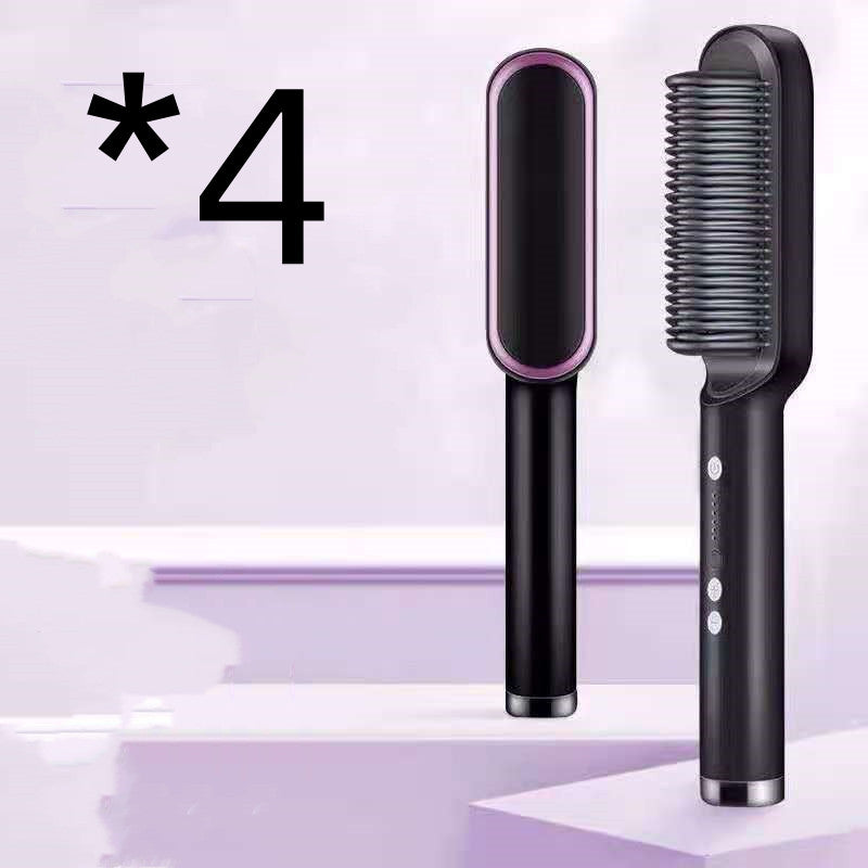 2 in 1 Ionic Hot Comb Straightener and Curling Hair Brush Tool
