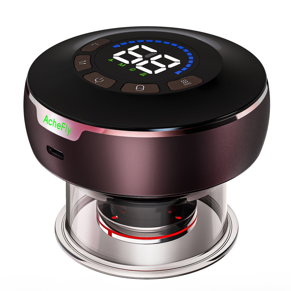 AcheFly Wiederaufladbares kleines multifunktionales elektrisches Gua Sha Schabemassagegerät, Physiotherapiegerät, Gesichtspflegegerät