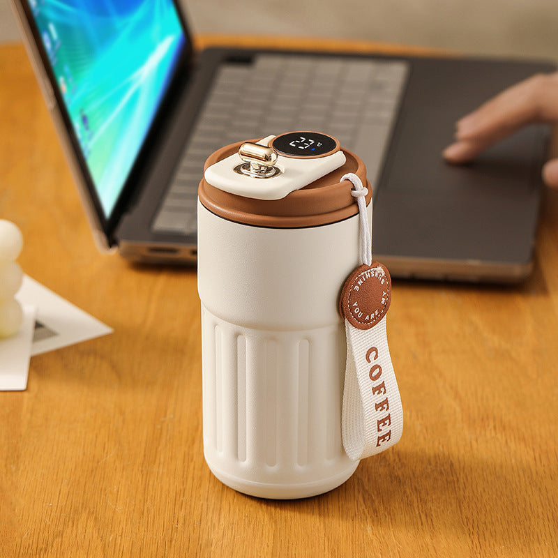 Sainishops™Smart Digital Thermal Bottle Portable Coffee Mug Stainless 450ml