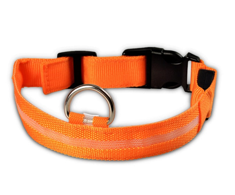 Sainishops™Nylon LED Pet Dog Luminous Collar Night Safety Flashing
