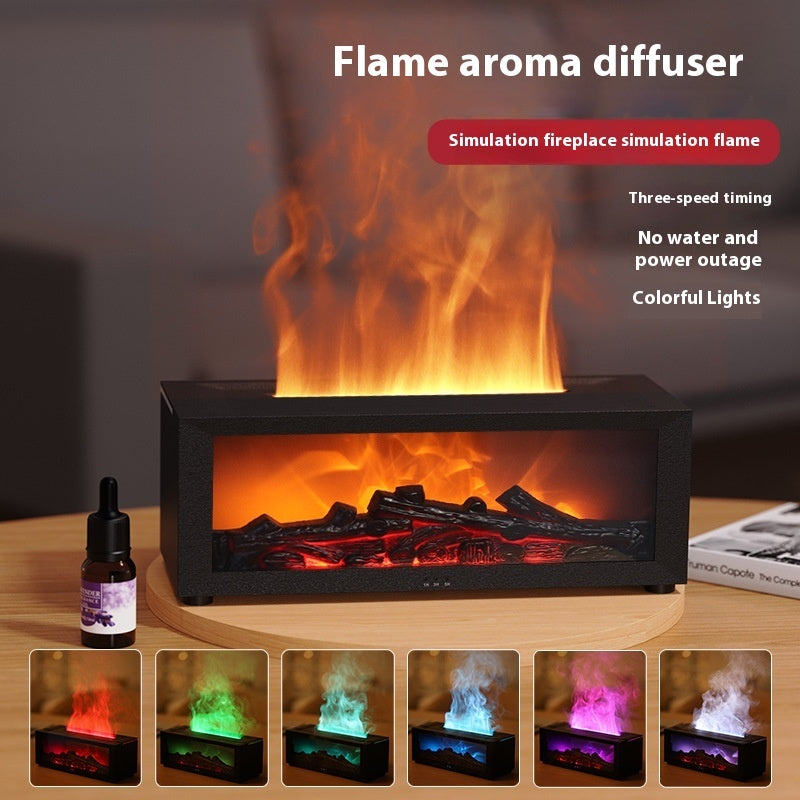 Sainishops™Flame Aromatherapy Diffuser 3D Fireplace Humidifier