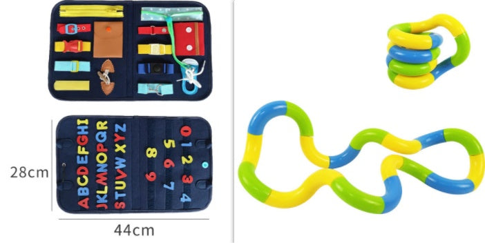 Sainishops™New Busy Book Children s Busy Board Dressing And Buttoning Learning Baby