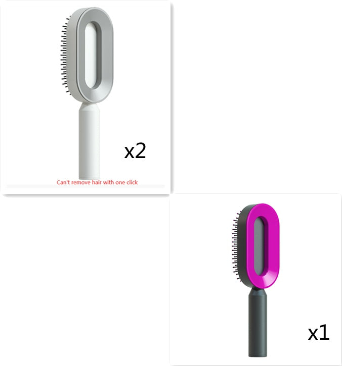 Self Cleaning Hair Brush Anti-Static Scalp Massage Comb