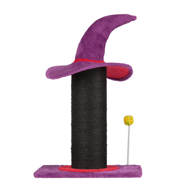Wizard Hat Cat Scratching Post With Spring Ball Toy For Indoor Cats