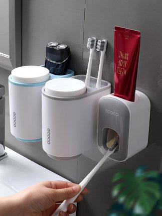Wall Mounted Automatic Toothpaste Dispenser Bathroom Set