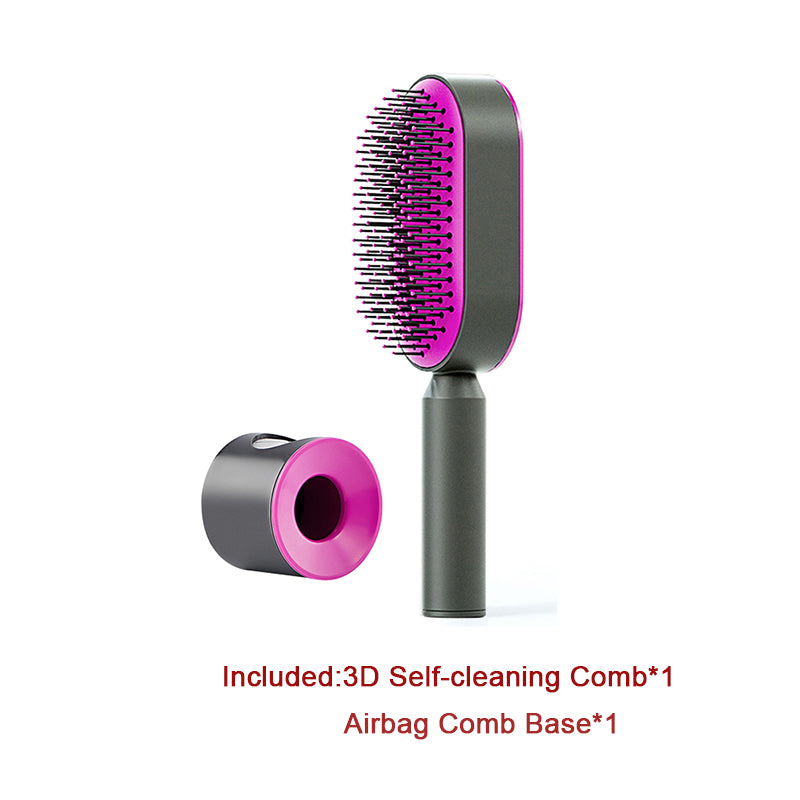 Self Cleaning Hair Brush Anti-Static Scalp Massage Comb