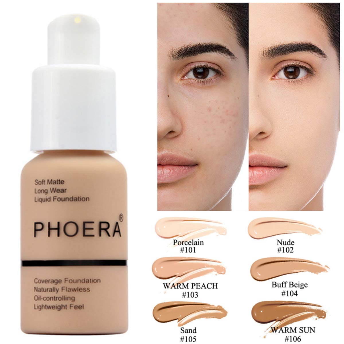 Oil Control Natural Matte Concealer Foundation Press Cream
