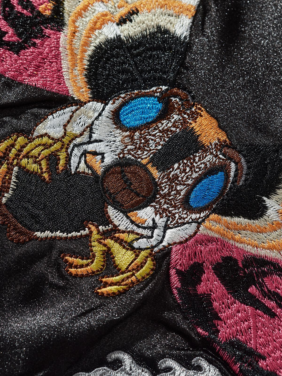 Robuste, bestickte Herren-Baseballjacke mit Drachenmotiv, lässig und Streetwear