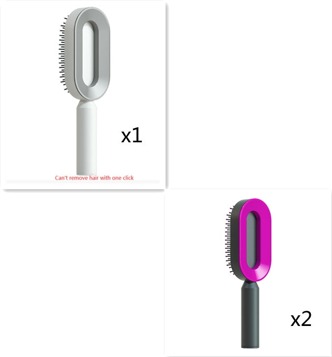 Self Cleaning Hair Brush Anti-Static Scalp Massage Comb