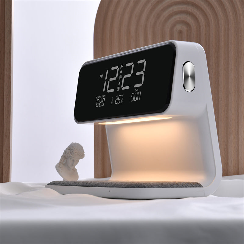 Creative Smart Bedside 3 in 1 Lamp Charger & Clock