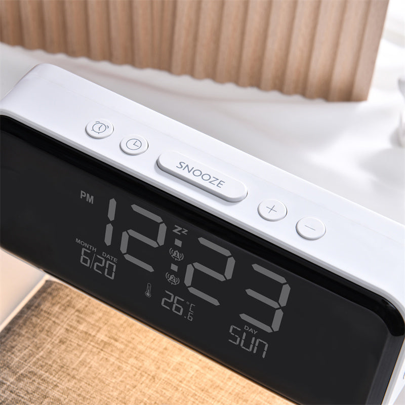 Creative Smart Bedside 3 in 1 Lamp Charger & Clock