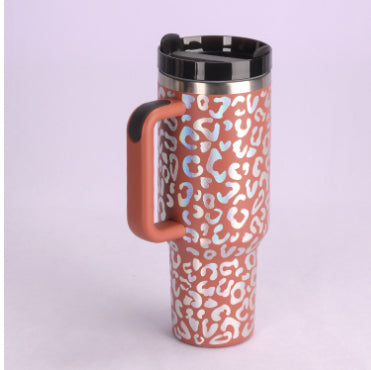 40oz Insulated Tumbler With Handle Straw Spill Proof