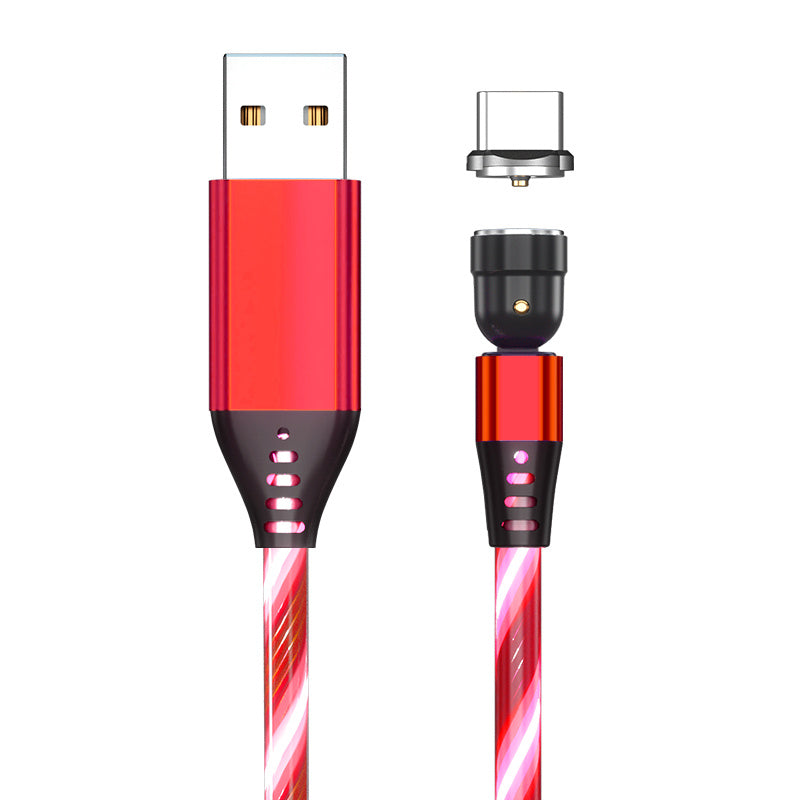 540° Magnetic Fast Charging Cable  LED USB Type C iPhone