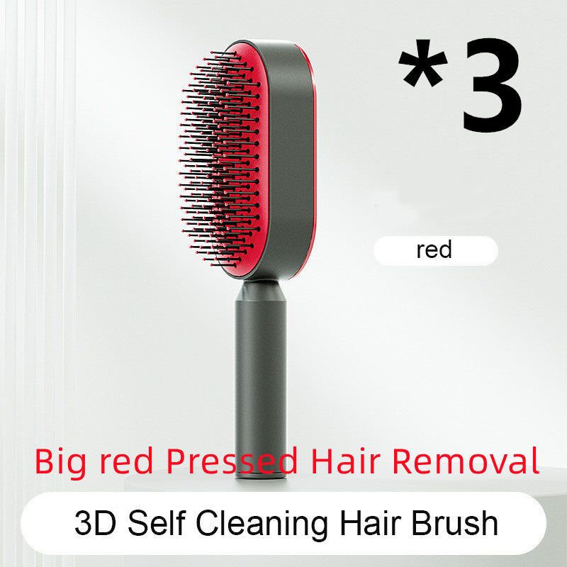 Self Cleaning Hair Brush Anti-Static Scalp Massage Comb