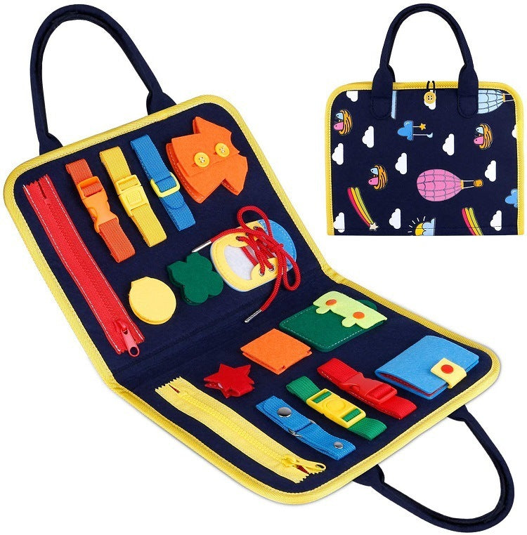Sainishops™New Busy Book Children s Busy Board Dressing And Buttoning Learning Baby
