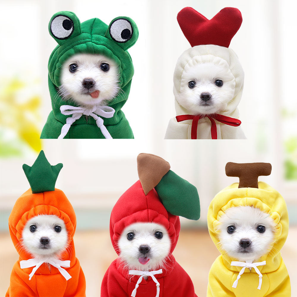 Sainishops™Cute Fruit Dog Hoodie Winter Warm Fleece Pet Clothes