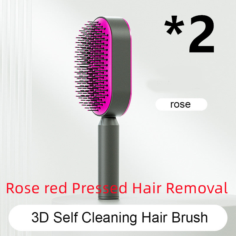 Self Cleaning Hair Brush Anti-Static Scalp Massage Comb