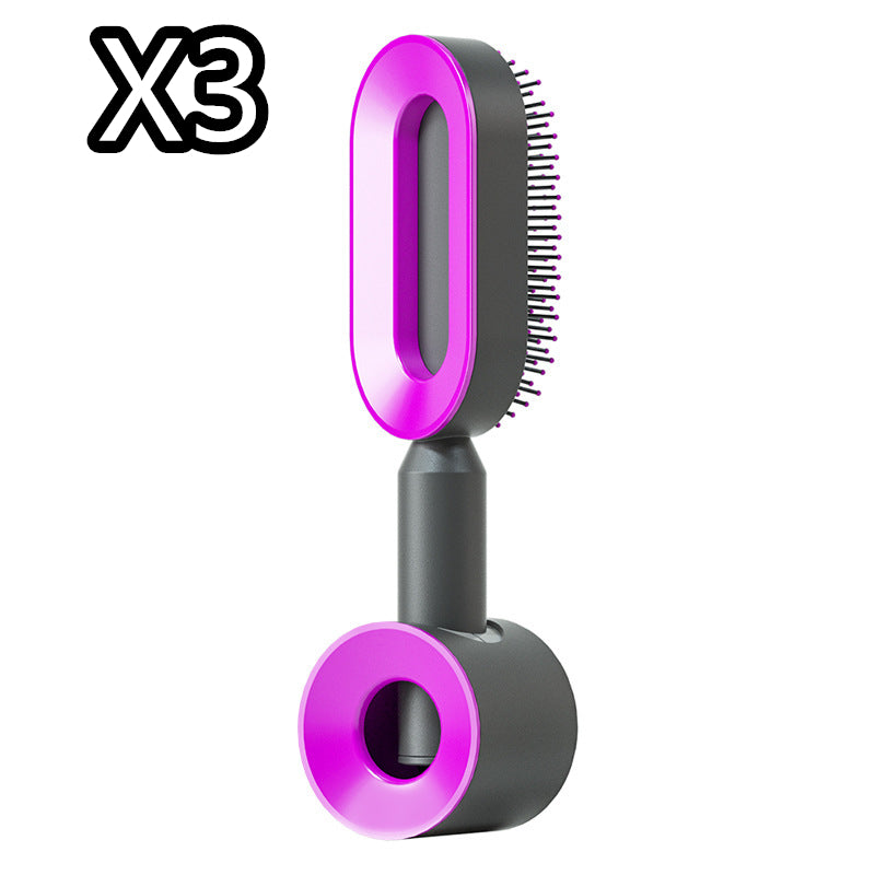 Self Cleaning Hair Brush Anti-Static Scalp Massage Comb