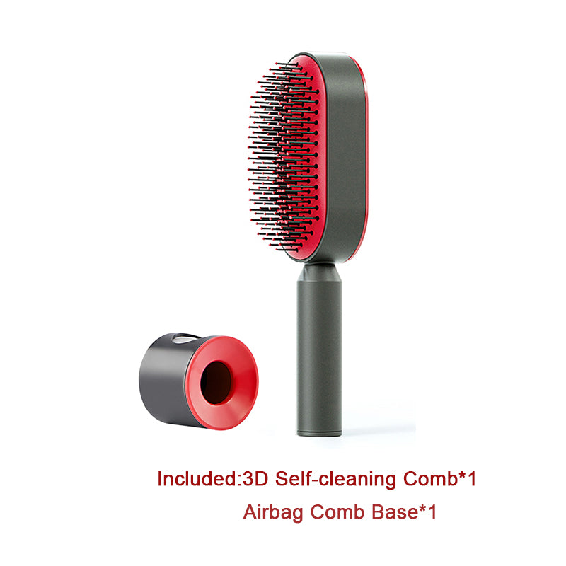 Self Cleaning Hair Brush Anti-Static Scalp Massage Comb