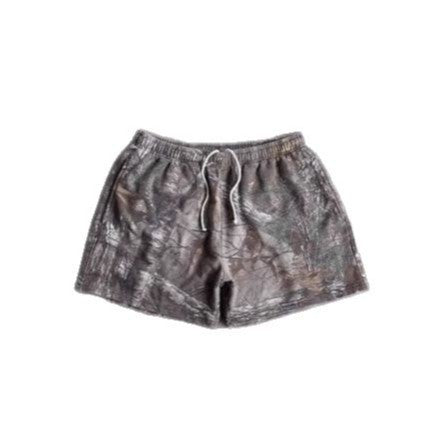 Harajuku-Shorts mit Baumzweig-Camouflage-Print