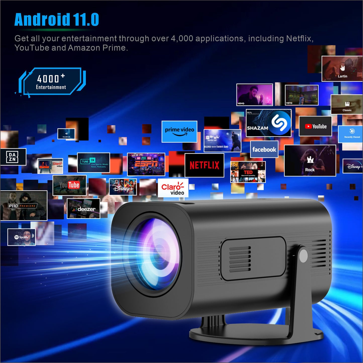 Sainishops™ Mini LED Projector Travel Friendly & Powerful