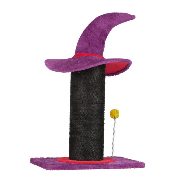 Wizard Hat Cat Scratching Post With Spring Ball Toy For Indoor Cats