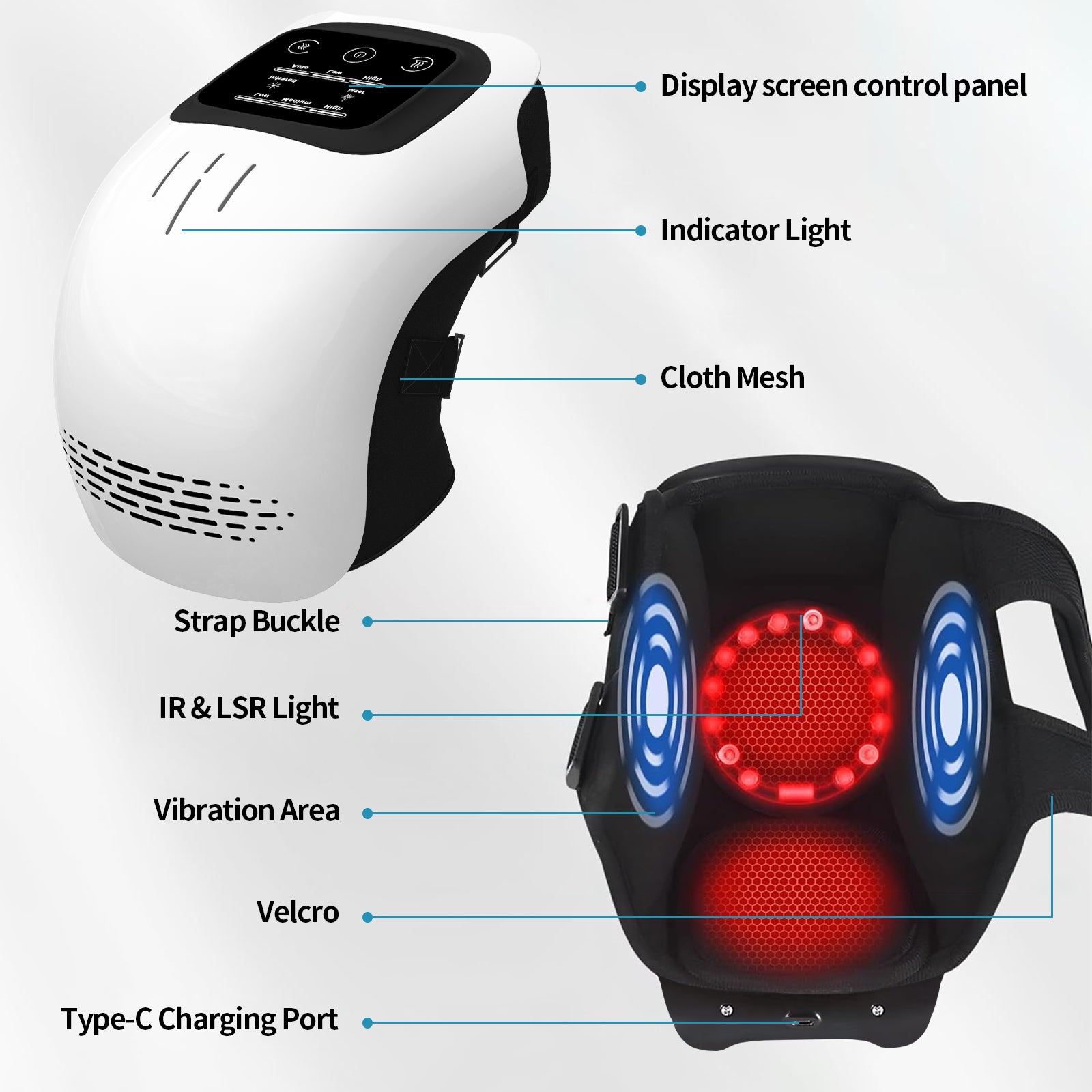 Electric Intelligent Kneading Heating Knee Massager for Home