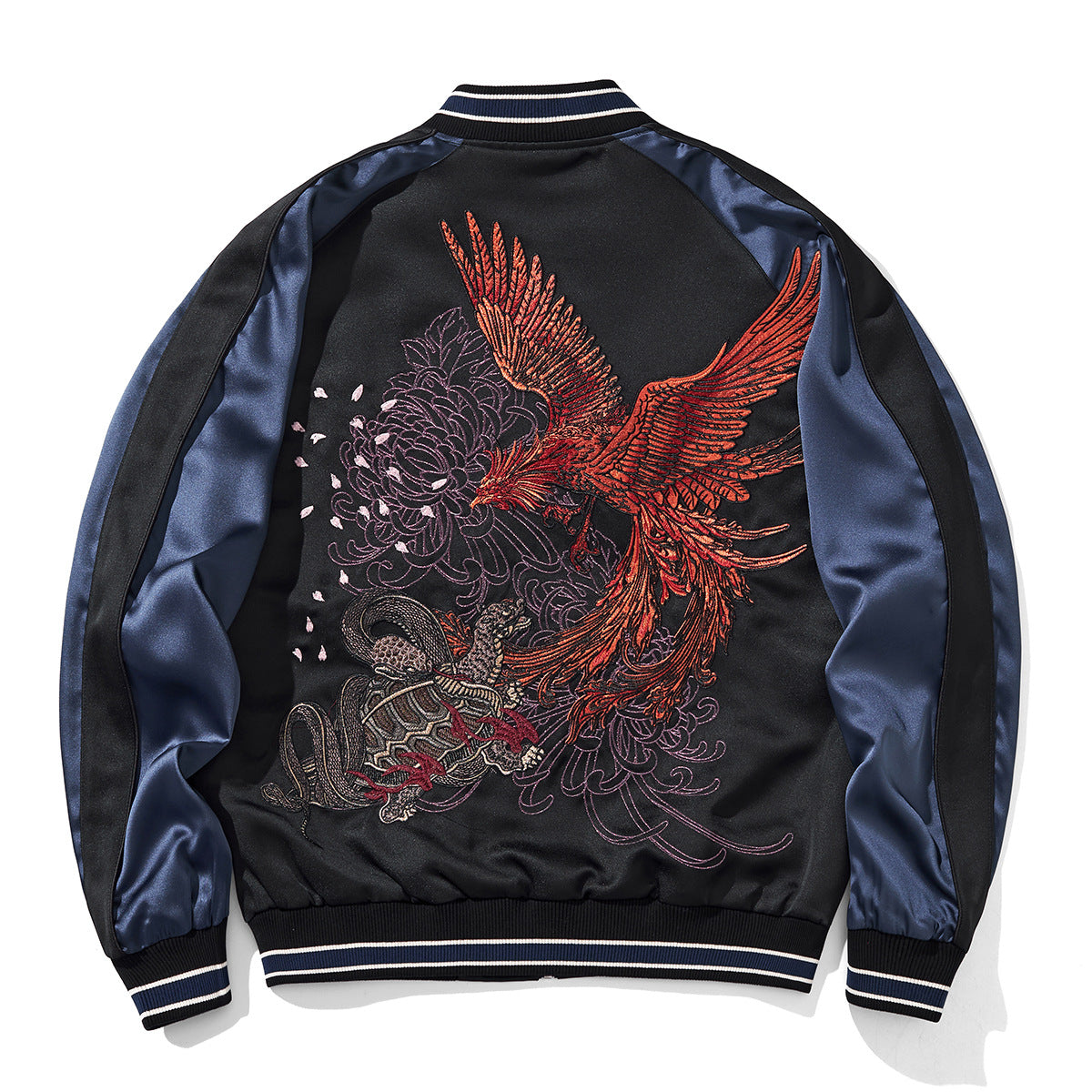 Mens Loose Fit Polyester Embroidered Chinese Style Jacket