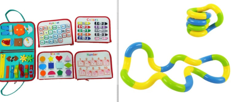 Sainishops™New Busy Book Children s Busy Board Dressing And Buttoning Learning Baby