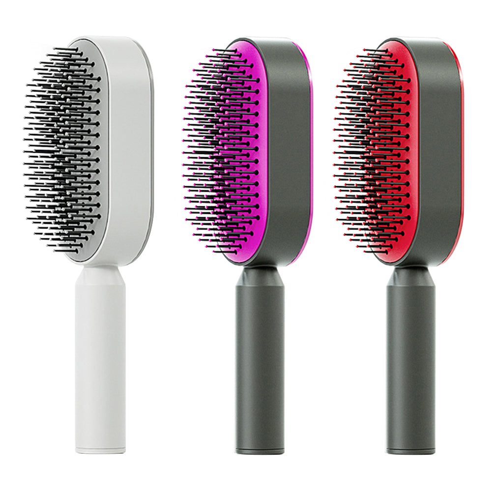 Self Cleaning Hair Brush Anti-Static Scalp Massage Comb