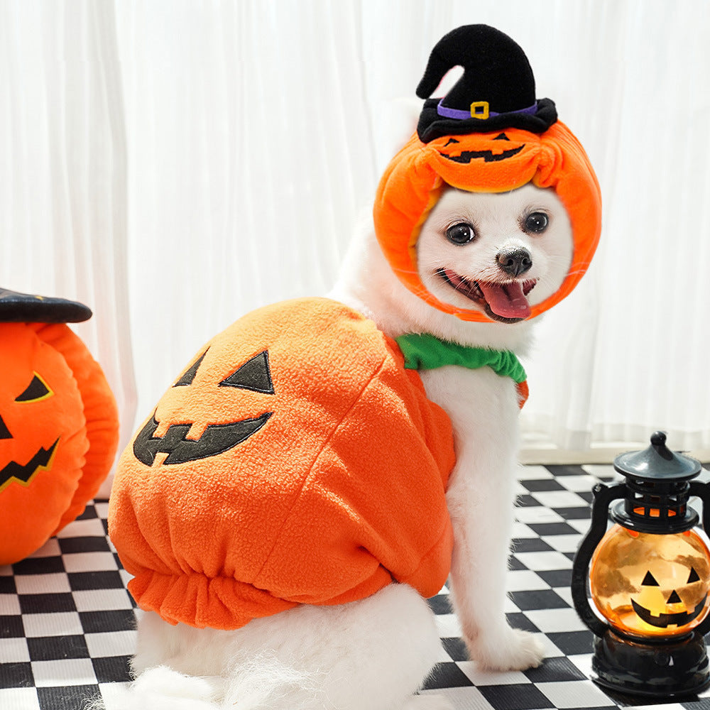 Sainishops™Halloween Pumpkin Vest For Dogs Cats Festive Pet