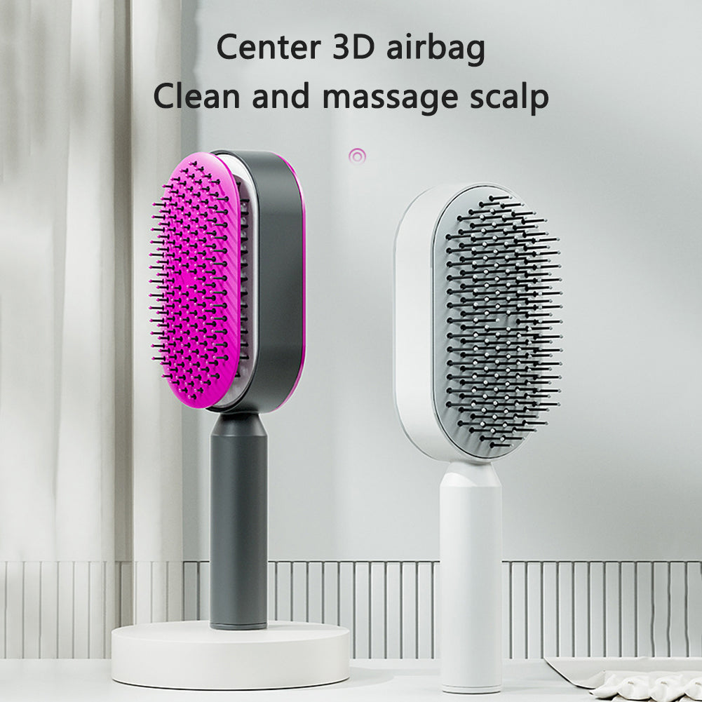 Self Cleaning Hair Brush Anti-Static Scalp Massage Comb