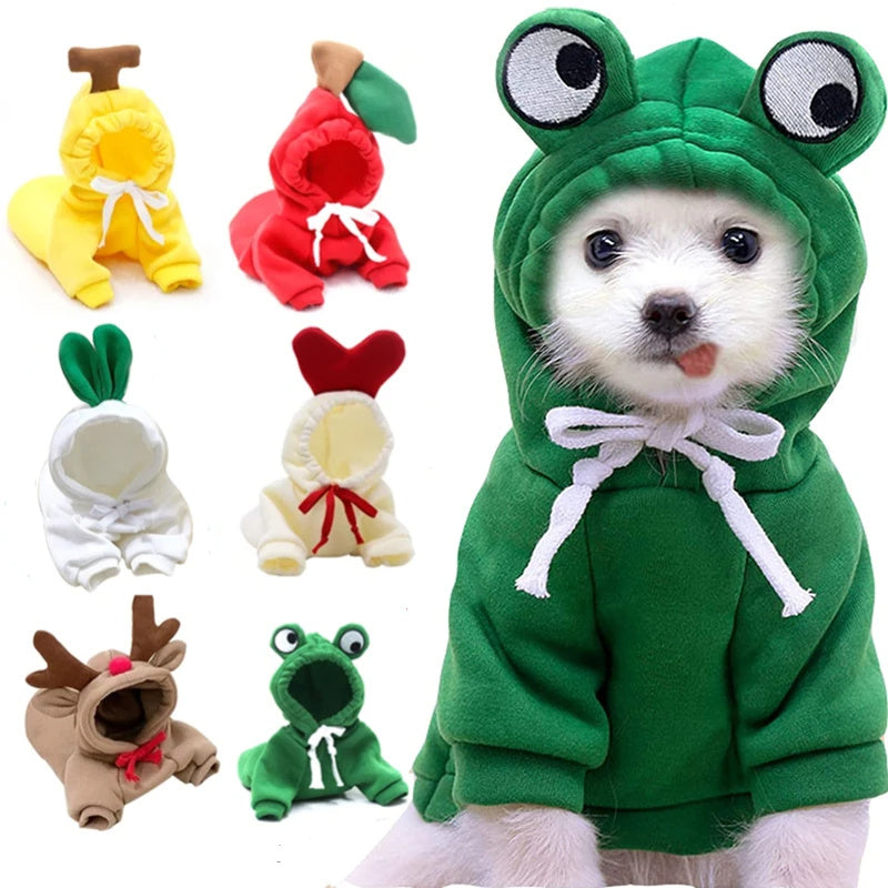 Sainishops™Cute Fruit Dog Hoodie Winter Warm Fleece Pet Clothes