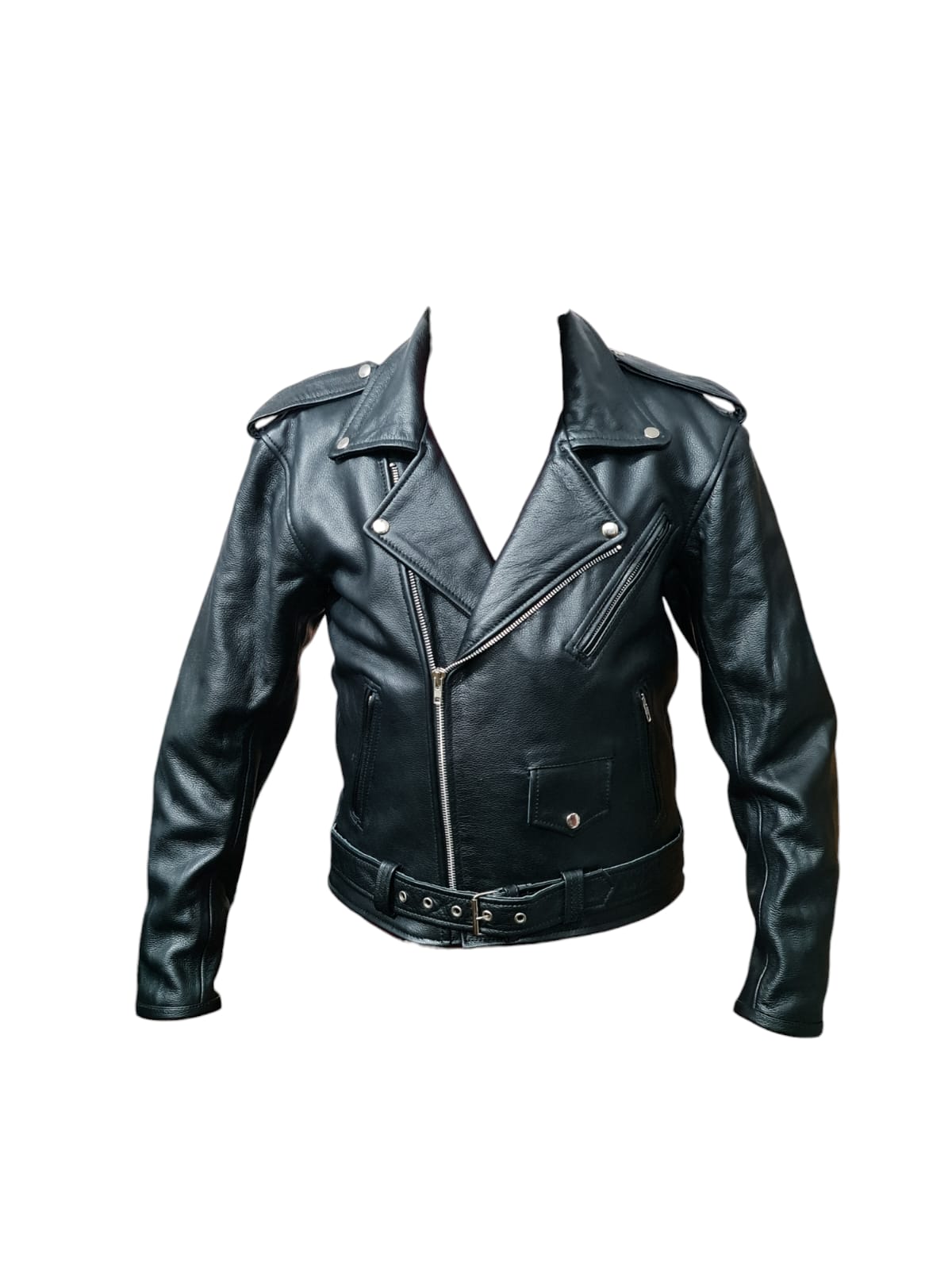 Classic Black Leather Biker Jacket