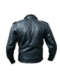 Classic Black Leather Biker Jacket
