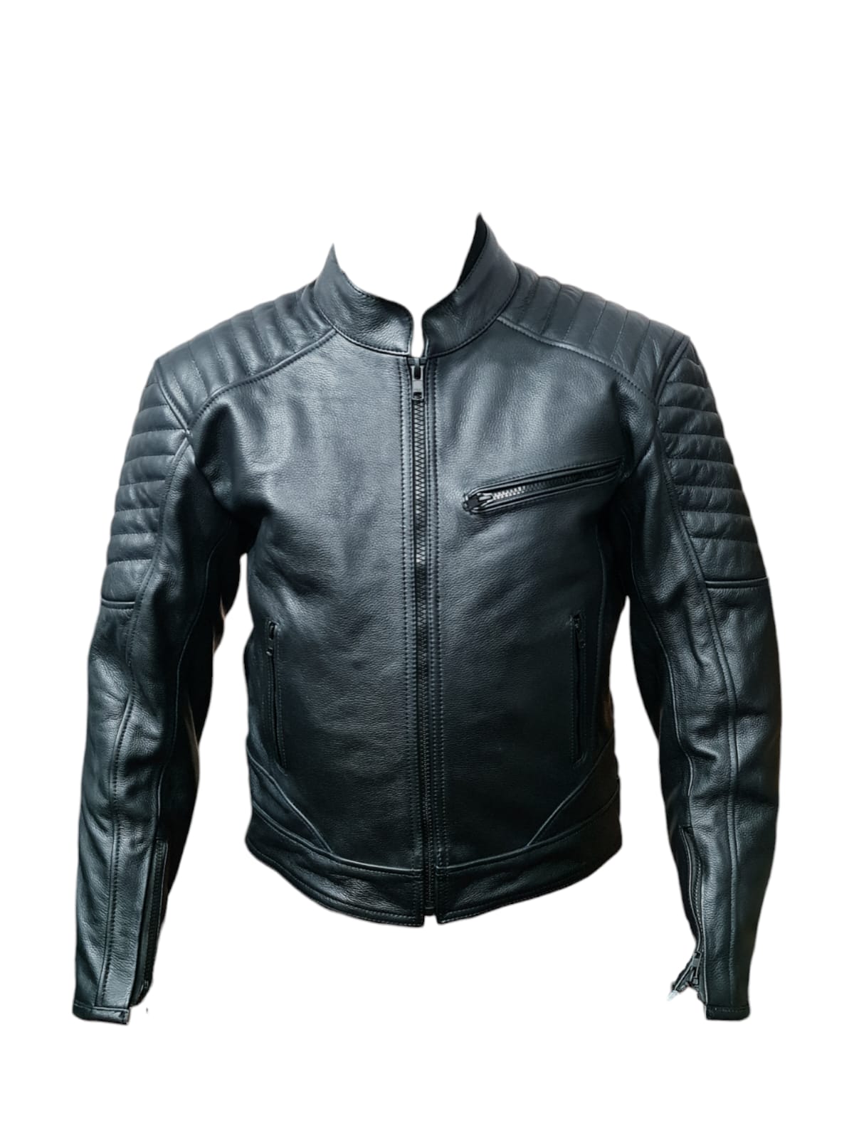 Classic Black Leather Biker Jacket