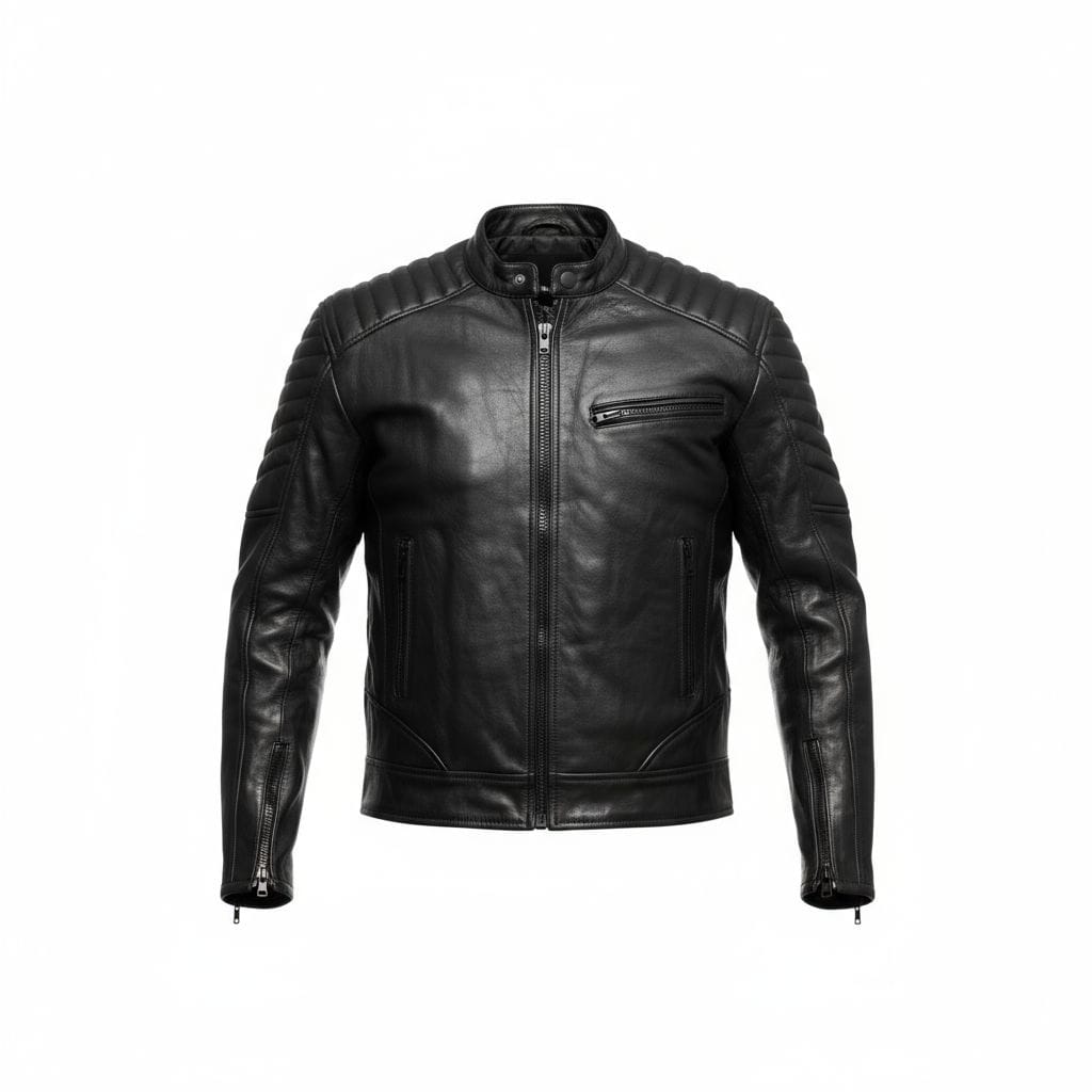 Classic Black Leather Biker Jacket